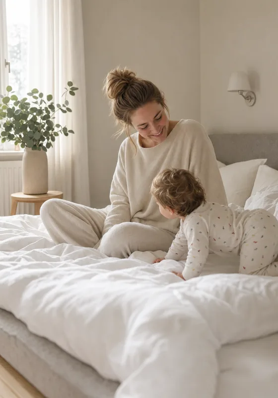 En Co-sleeping.com familieseng hjemme hos en kunde
